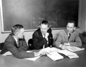 Professors Lightfoot (left), Bird and Stewart, authors of Transport Phenomena, in 1960